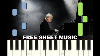 LE ONDE by Ludovico Einaudi EASY Piano Tutorial with free Sheet Music pdf [upl. by Nonah]