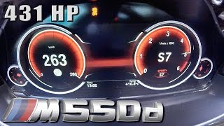 BMW M550d TOP SPEED amp ACCELERATION 431 HP CHIP 0263 kmh by AutoTopNL [upl. by Monjan]