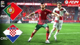 Portogallo Vs Croazia  UEFA Nations League 2025  FC 24 COM vs COM [upl. by Ham]