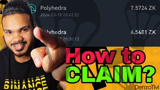 How to claim Polyhedra Airdrop 🪂 ZK token claiming  BINANCE Web3 Wallet  DenzoTM [upl. by Martinez346]