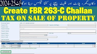 How to create 236C FBR Challan 2024  Tax on Sale of property 2024  FBR 236C Tax on Property Sale [upl. by Aicina]