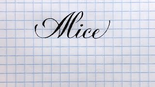 How to write the name Alice in beautiful handwriting [upl. by Ais]