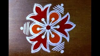 4 Beautiful Beginners kolams 🌺 32 dots simple muggulu designs 🌺 very easy method rangoli kolams [upl. by Prestige326]