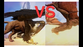 Griffin vs Wyvern tamed  NEW ARK UPDATE  ARK Survival Evolved ragnarok [upl. by Mcroberts]