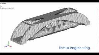 Femap with NX Nastran  3D optimization of a bridge [upl. by Gonzalo]