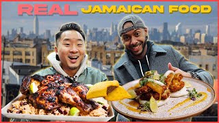 REAL Jamaican Food TOUR in NEW YORK Jerk Chicken Ackee Salt Fish Beef Patty [upl. by Whipple]