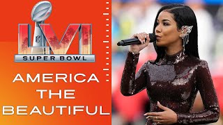 Jhené Aiko Sings America the Beautiful at Super Bowl LVI [upl. by Einej]