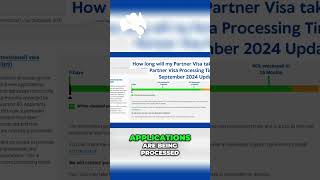 Partner Visa Processing Time 🇦🇺⏳ September 2024 australiavisa partnervisa [upl. by Tade]