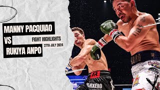 Manny Pacquiao vs Rukiya Anpo Full Fight Highlights [upl. by Elamrej]