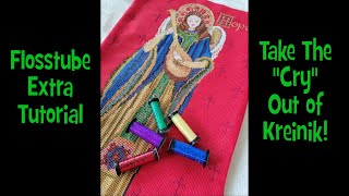 Flosstube Extra  Tutorial Take The quotCryquot out of Kreinik A tip for how to blend DMC and Kreinik [upl. by Sillig363]