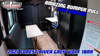 2021 Forest River Grey Wolf 18RR Black Label Edition Bumper Pull Toy Hauler [upl. by Avrom644]