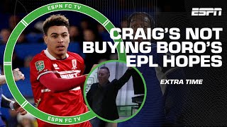 Craig walks off when asked if Middlesbrough will be promoted to Premier League  ESPN FC Extra Time [upl. by Stillmann]