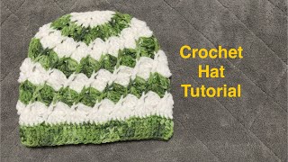 CROCHET BEANIE how to crochet spiral shell beanie [upl. by Horwitz908]