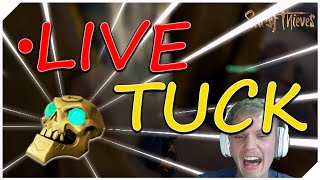 Rarest Tuck On Live Streamer at Shores of Gold For The Skull Sea of Thieves [upl. by Nnylirak]