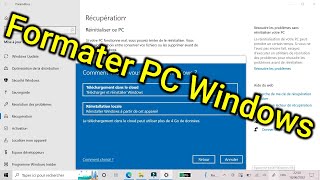 comment formater mon pc Windows 10 [upl. by Lynnelle]