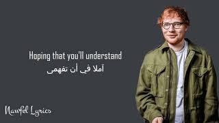 Ed Sheeran  Thinking Out Loud lyrics مترجمة [upl. by Donalt799]