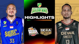 Semifinal Highlights Satria Muda Pertamina Jakarta vs Dewa United Banten  G1 IBLPlayoffs2024 [upl. by Holey]