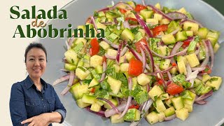 SALADA DE ABOBRINHA ITALIANA  Salada prática rápida e crocante [upl. by Ahtiekal875]