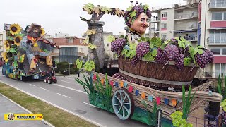 Carnevale di Viareggio 2023I carri entrano sui viali a mare x il 3°corso mascherato [upl. by Vil]