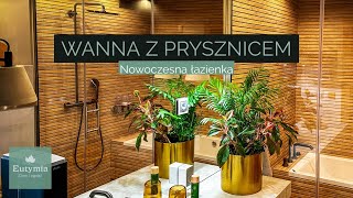 Nowoczesna łazienka podzielona na część suchą i mokrą [upl. by Enimassej]