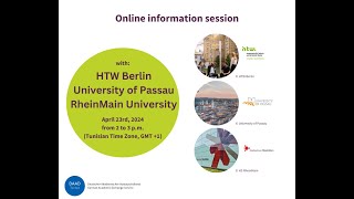 Meet the universities HTW Berlin University of Passau and RheinMain University [upl. by Wettam]