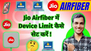 How to set device limit on Jio Airfiber  jio airfiber per device limit kaise set kare  Majid [upl. by Gnah776]