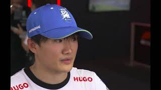 Yuki Tsunoda Post Race Interview  Very Happy After P9 Finish in the Hungarian Grand Prix 2024 [upl. by Tniassuot]