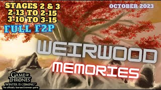 Weirwood Memories  F2P Formations  October 2023  GOT WIC [upl. by Griffy738]