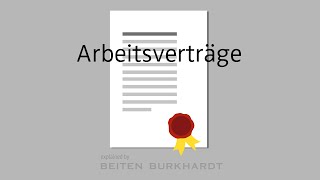 Arbeitsverträge [upl. by Cynthie204]