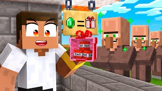 I OPEN A SHOP TO ROB VILLAGERS IN MINECRAFT [upl. by Yeldud]