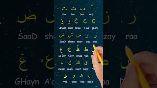 MEMORIZE The Alphabet Alphabet arabic arabicletters arabicalphabet learnarabic arabiccourse [upl. by Cogn]