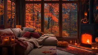 Cozy Autumn Halloween Ambience Piano Jazz Music for Fall Day and Haunting Vibes🎃 Cozy Jazz Ambience [upl. by Eriam]