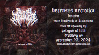 BLOODCRUSHER — DECENSUS NECROTICA featuring MATS FUNDERUD of KRAANIUM OFFICIAL VISUALISER [upl. by Ahcurb]