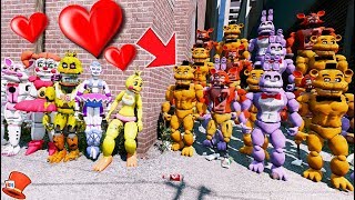 VALENTINES DAY ANIMATRONICS vs EVIL BUFF ANIMATRONIC ARMY GTA 5 Mods FNAF RedHatter [upl. by Noerb307]