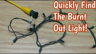 HOW TO EASILY FIND BAD CHRISTMAS LIGHT BULBS using a non contact voltage tester [upl. by Sofie]