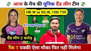 WBBL 2024  Hobart Women vs Sixers Women 15th T20 Prediction  HHw vs SSw Prediction [upl. by Assilana]