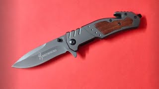 Browning Flip Knife browningweapon flipperknife edc tactical pocketknife browningknife [upl. by Jorgan583]