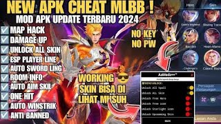 CHEAT ML TERBARU 2024  MOD UNLOCK ALL SKIN MOBILE LEGENDS  ANTI BANNED NO PASSWORD [upl. by Laenaj]