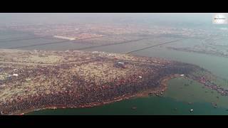 Kumbh Mela 2019  Drone View in 4K [upl. by Ymmac]