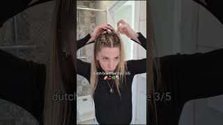 COIFFURE AVEC TRESSE TENDANCE 🖤 trendy braided half up hairstyle idea 2024 [upl. by Ready]