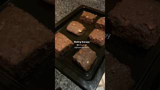 Baking therapy 💌✨🌹🍫baking bakingtherapy fudgybrownies brownies youtubeshorts [upl. by Luttrell]