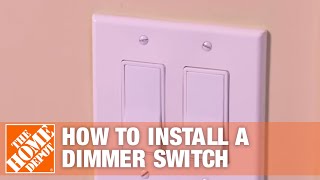 How to Install a Dimmer Switch Single PoleThree Way Light Switch  The Home Depot [upl. by Llewol]