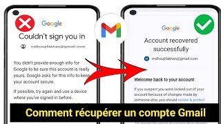 Comment récupérer un compte Gmail sans numéro de téléphone et email de récupération 2024  Récu [upl. by Ahsenhoj]