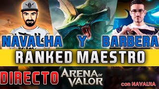 DIRECTO  RANKEDS feat NAVALHA Y BARBERA  Arena of Valor Español  wasab0 [upl. by Obnukotalo]