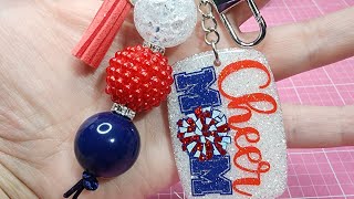 How to assemble a beaded keychain using nylon cord [upl. by Straub]