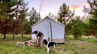 Getting Ready To Build An Off Grid Cabin Cutting Steel Beams Grouse Hunting [upl. by Queen]