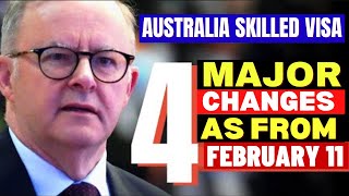 Four Main Changes to Australias Skilled Visa Program from February 11th 2024 Australia visa update [upl. by Kalli]