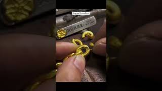 Making A Gold Bracelet🔥✌️ gold bracelat making hallmark22kgold [upl. by Sirref]