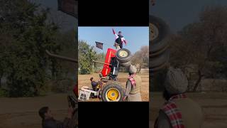 Nishu deshwal first stunts in Swaraj tractor ki video youtubeshorts nishudeswal shortsviral [upl. by Hcone]