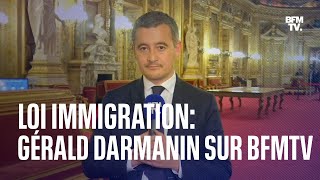 Loi immigration linterview de Gérald Darmanin sur BFMTV en intégralité [upl. by Ardaed]